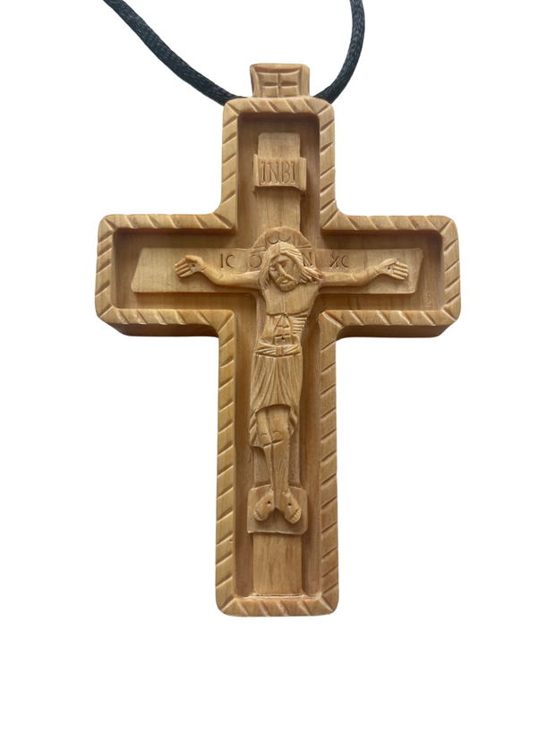 Christian Monk Wooden Cross Necklace Symbol Stock Photo 1480273580