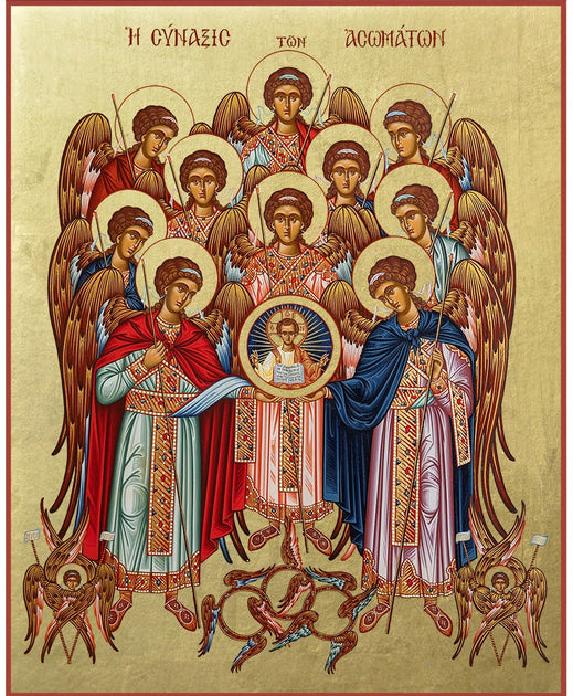 Orthodox Holy Icons - Synaxis of the Holy Archangels | Athonite